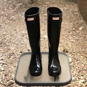 Hunter Tall Rain Boots Glossy